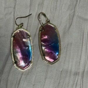 Kendra Scott Iridescent Purple and Blue Earrings